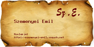 Szemenyei Emil névjegykártya
