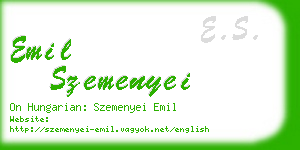 emil szemenyei business card